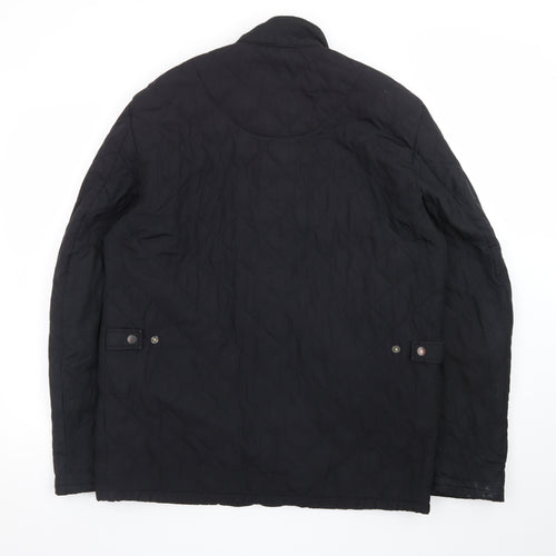 Barbour Men's Black Quilted Jacket Size M Water Resistant Classic Style