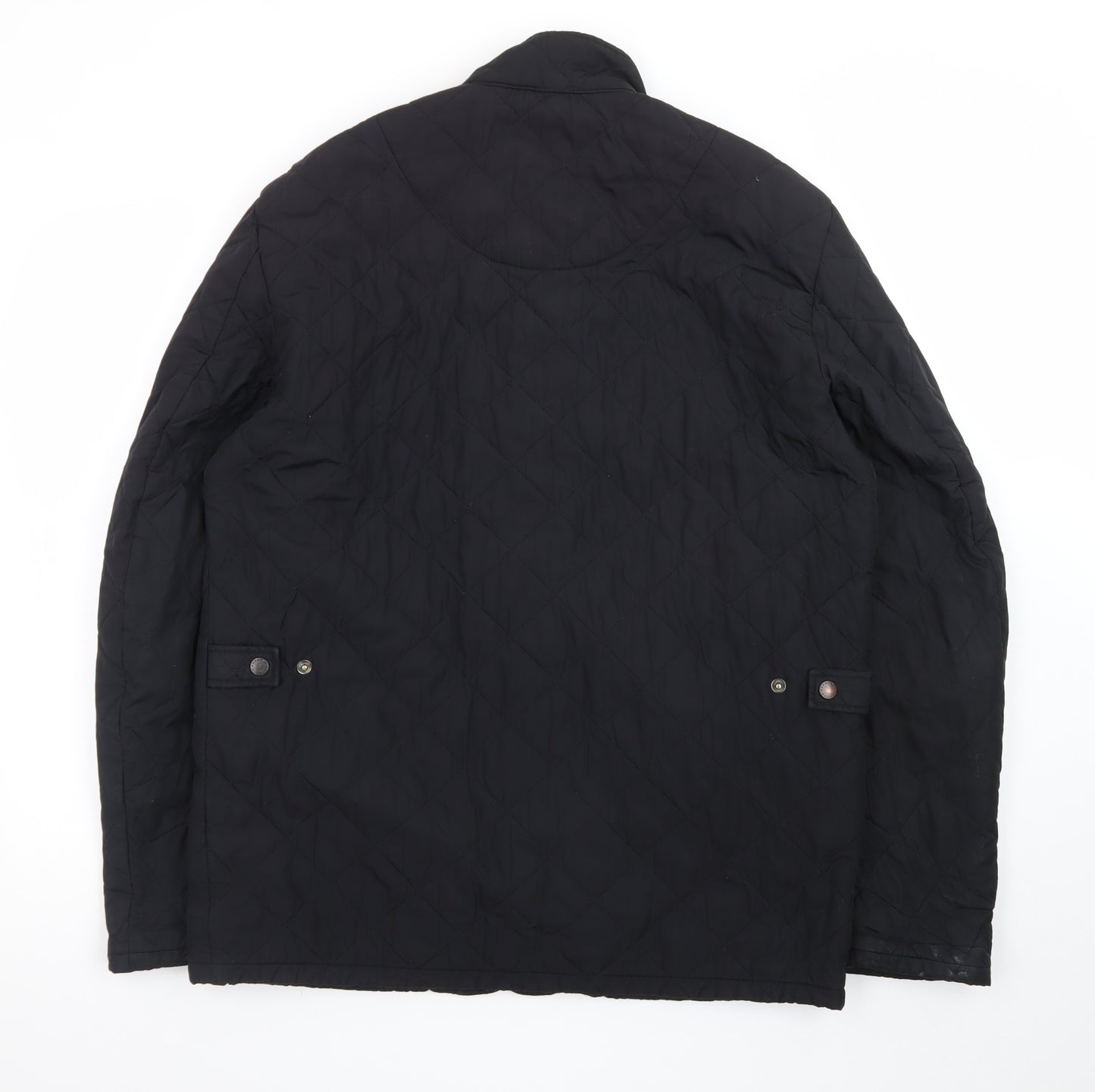 Barbour Men's Black Quilted Jacket Size M Water Resistant Classic Style