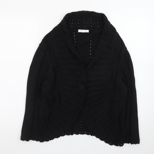 Precis Petite Women's Black Cotton Blend Cardigan L