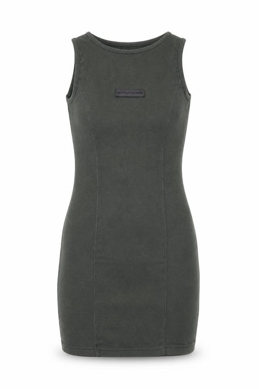 Front view of PRETTYLITTLETHING Women's Green, size 12, Sleeveless Bodycon Dress
