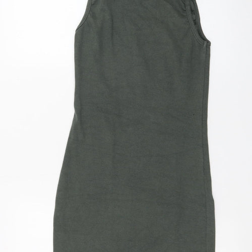 PrettyLittleThing Women's Green Size 12 Sleeveless Bodycon Dress