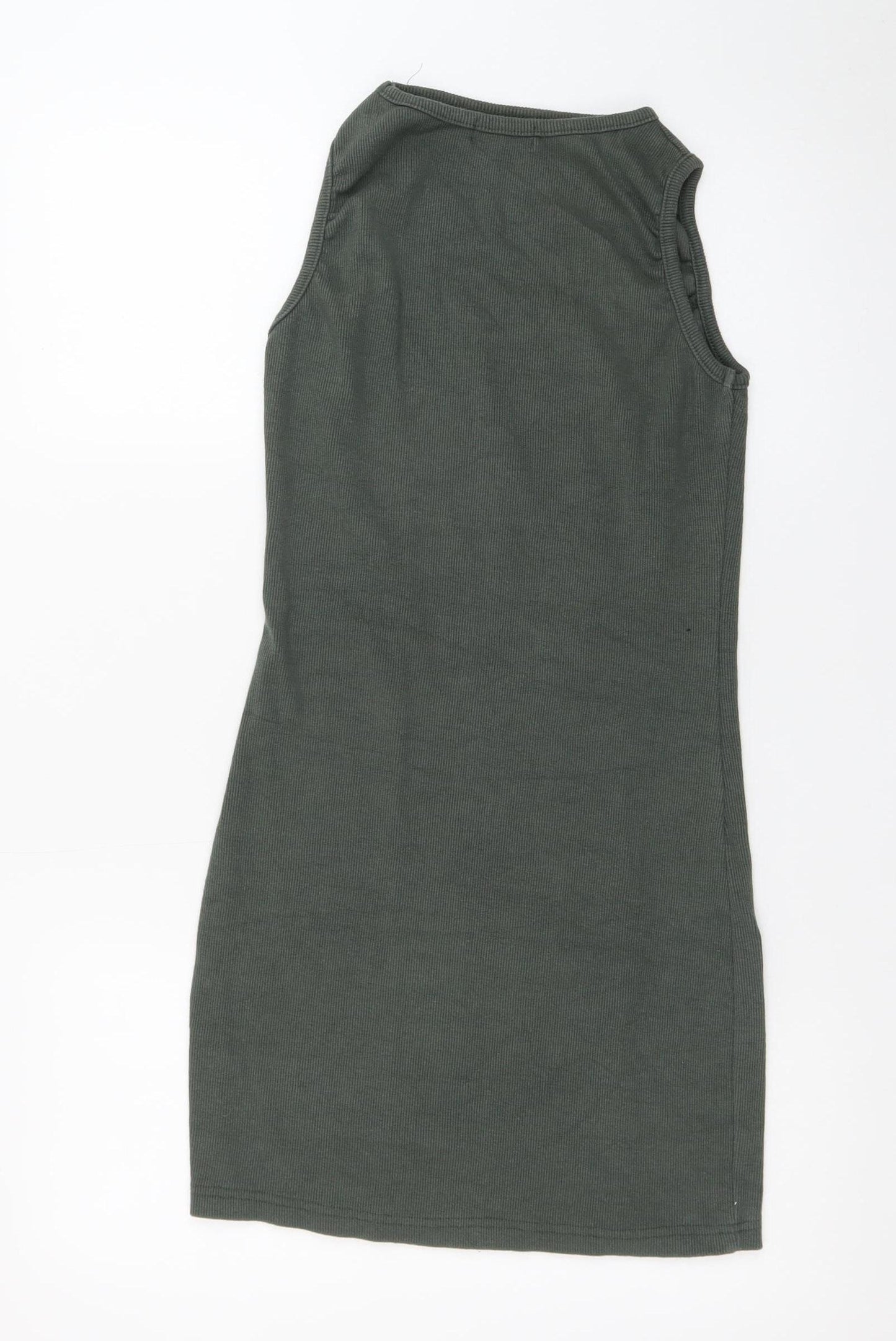 PrettyLittleThing Women's Green Size 12 Sleeveless Bodycon Dress