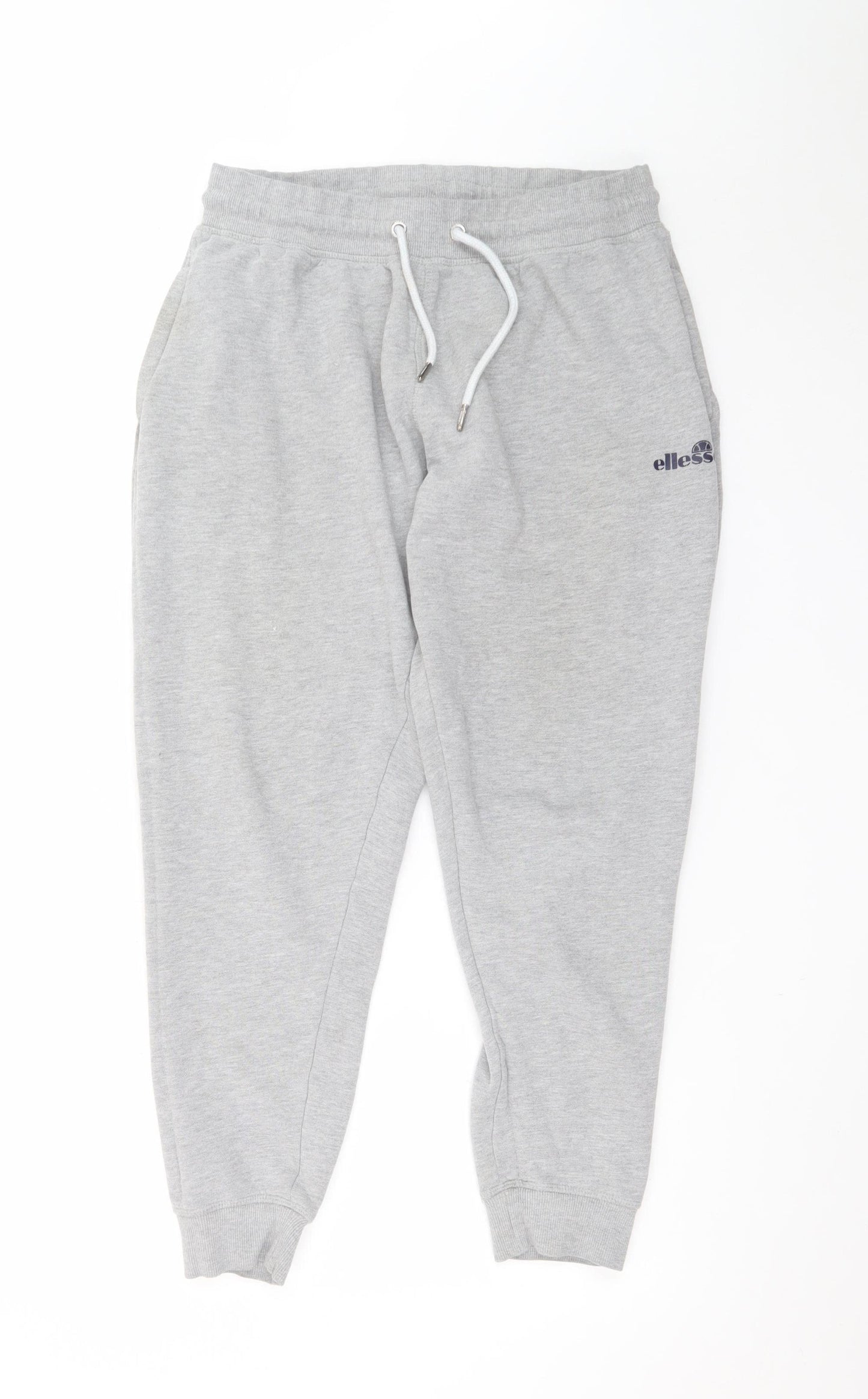 Ellesse Men's Grey Jogger Trousers L Regular Fit Casual Fleece
