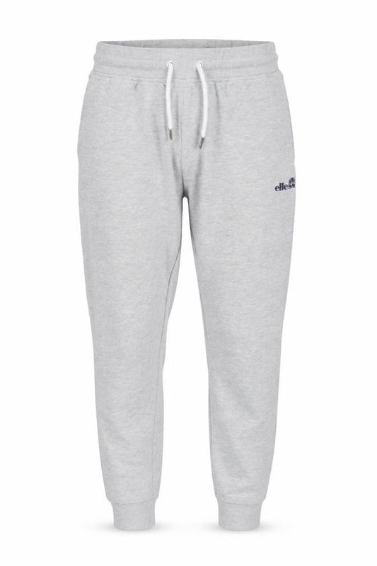 Front view of Ellesse Men's Grey Jogger Trousers L Regular Fit Casual Fleece