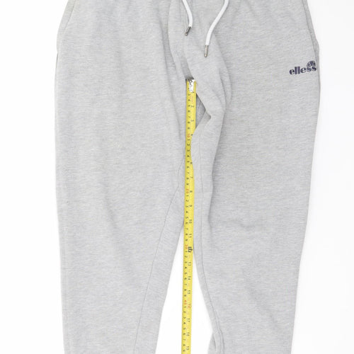 Ellesse Men's Grey Jogger Trousers L Regular Fit Casual Fleece