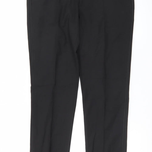 Marks and Spencer Men's Black Slim Fit Dress Trousers 32R Polyester Blend