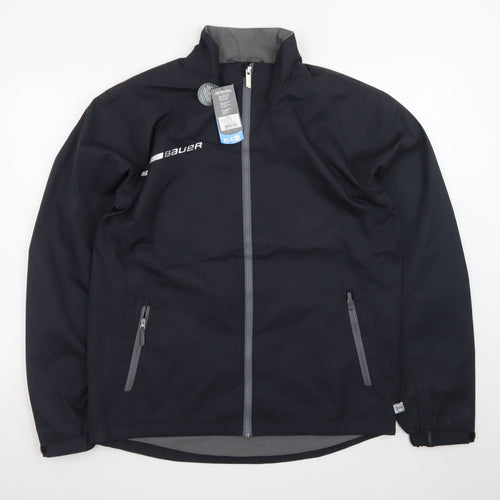 Bauer Men's Black Softshell Hockey Jacket Size S Windproof Water Resistant