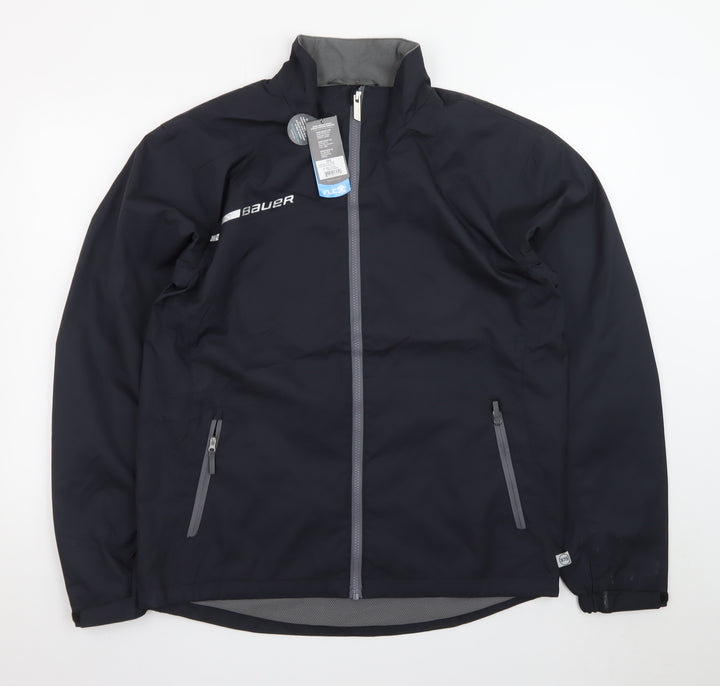 Bauer Men's Black Softshell Hockey Jacket Size S Windproof Water Resistant