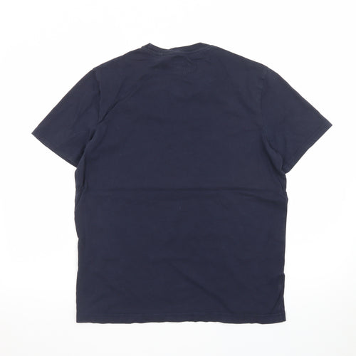 Original Penguin Men's Blue Rainbow Penguin Graphic Cotton T-Shirt M