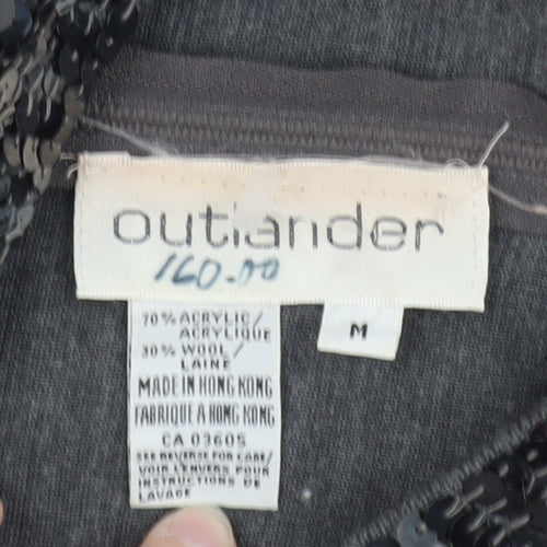Outlander Women’s Grey Sequin Trim Fit & Flare Dress M
