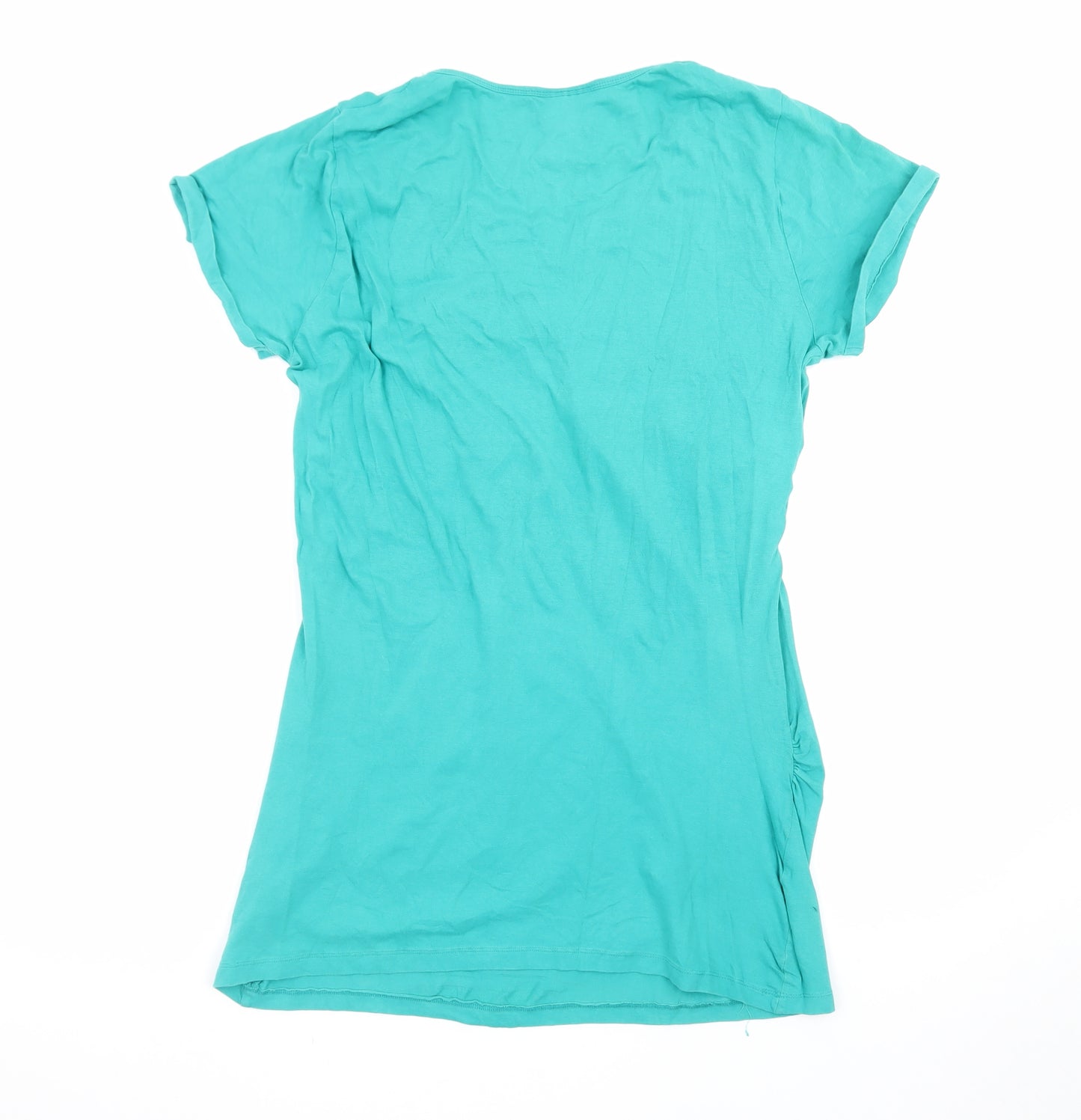plusS Maternity Green Jersey Short Sleeve T-Shirt Dress Size M