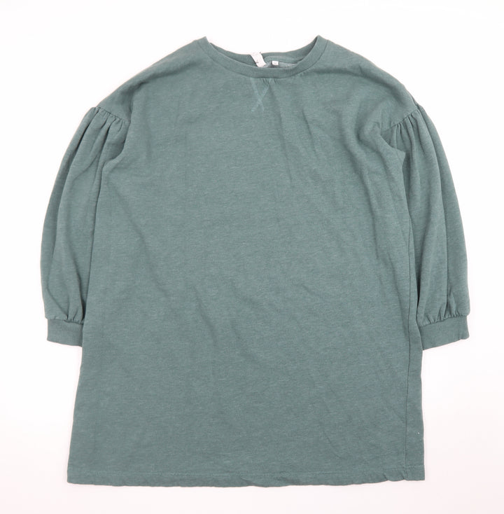 AND/OR Women’s Green Cotton T-Shirt Dress Size 20