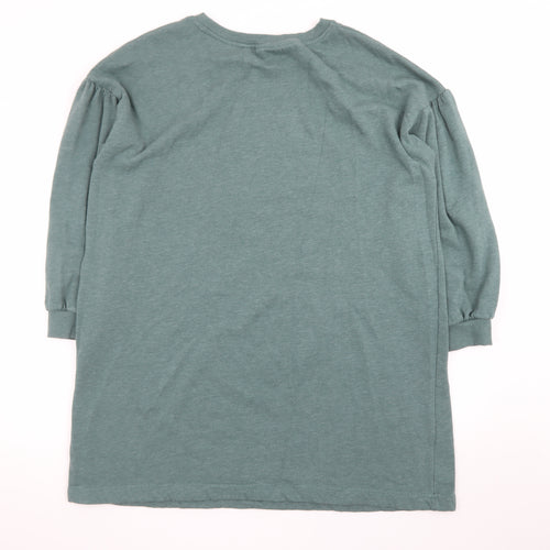 AND/OR Women’s Green Cotton T-Shirt Dress Size 20