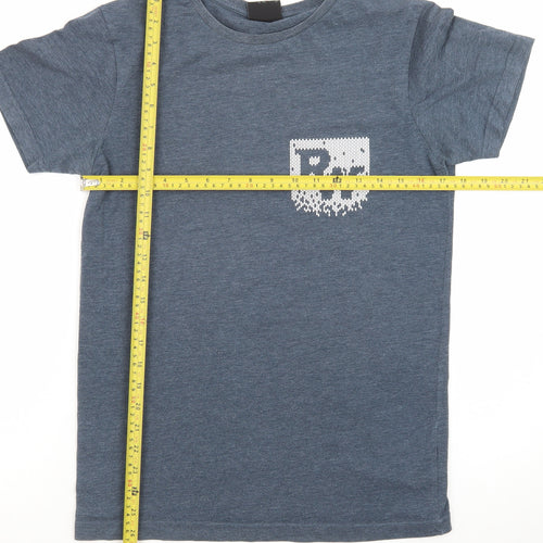 Rock Werchter Men's Blue Small Crew Neck Band T-Shirt