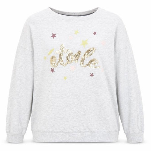 Oasis Women’s Grey Sequin Star Long Sleeve T-Shirt Size S