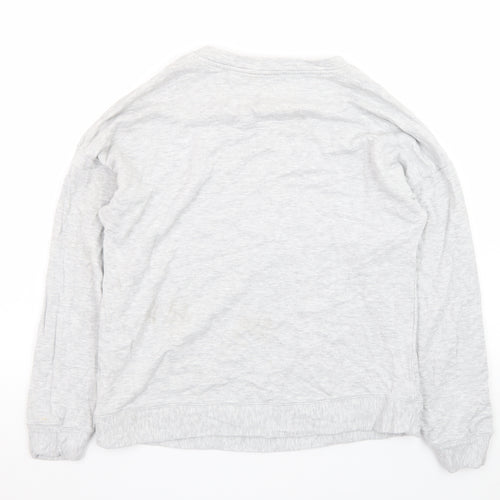 Oasis Women’s Grey Sequin Star Long Sleeve T-Shirt Size S