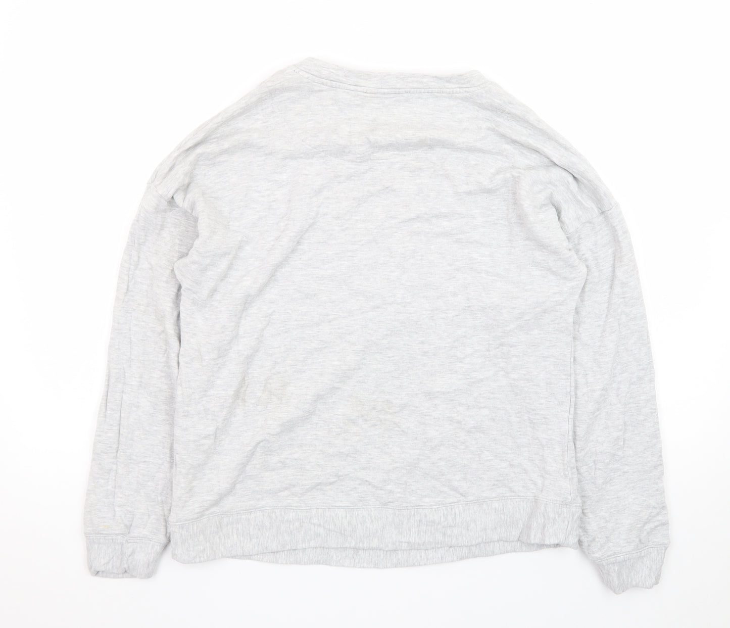 Oasis Women’s Grey Sequin Star Long Sleeve T-Shirt Size S