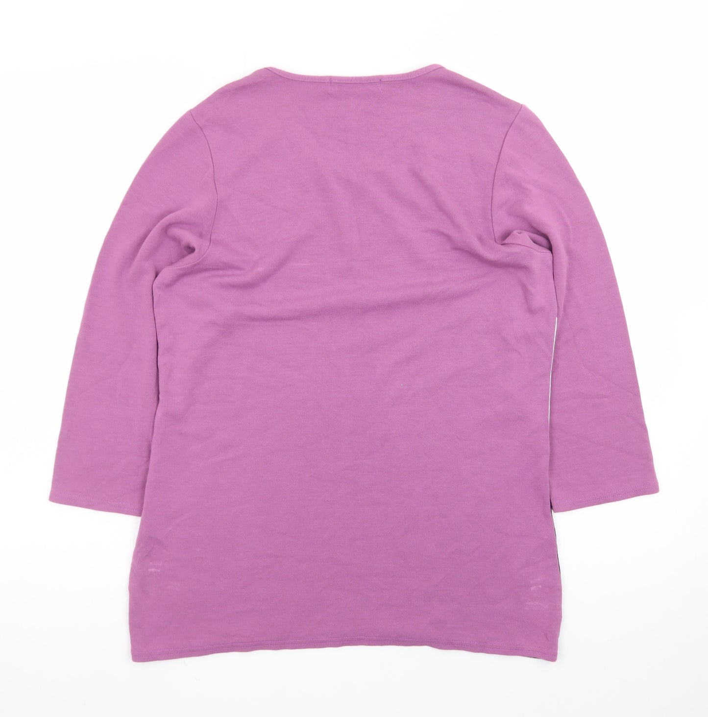 Just Elegance Women's Multicoloured Scoop Neck 3/4 Sleeve Jersey Top Size 18