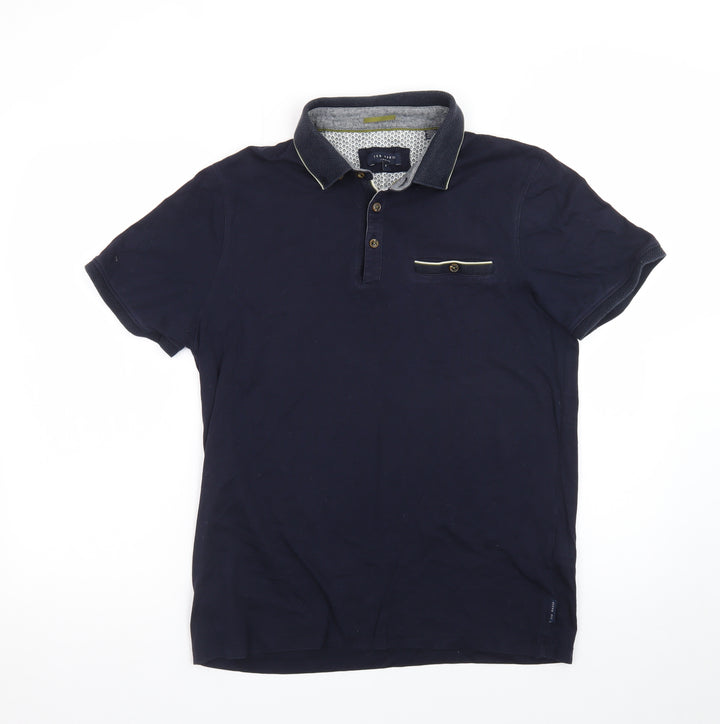 Ted Baker Men's Blue Cotton Polo Shirt Size L