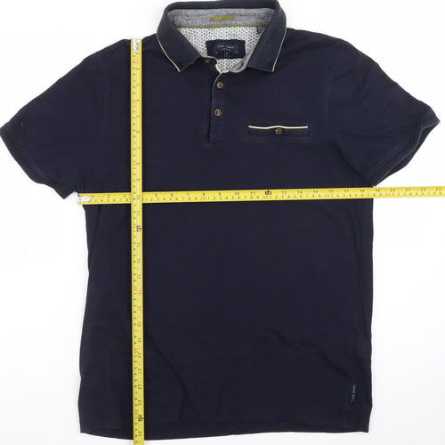 Ted Baker Men's Blue Cotton Polo Shirt Size L