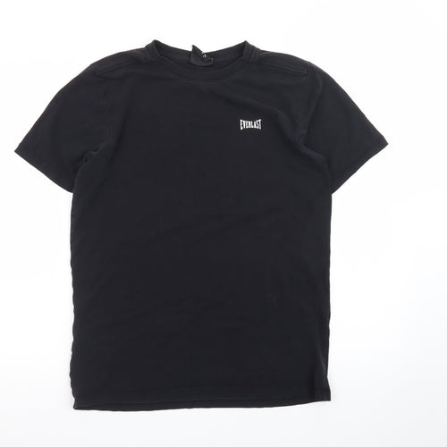 Everlast Men's Black Crew Neck Short Sleeve Cotton T-Shirt Size M
