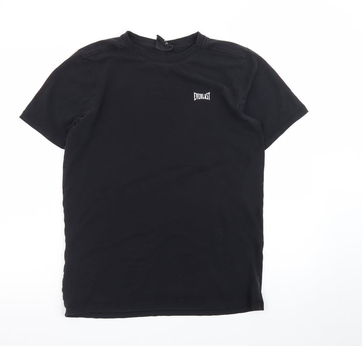 Everlast Men's Black Crew Neck Short Sleeve Cotton T-Shirt Size M
