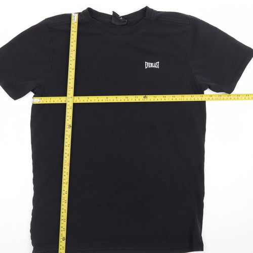Everlast Men's Black Crew Neck Short Sleeve Cotton T-Shirt Size M
