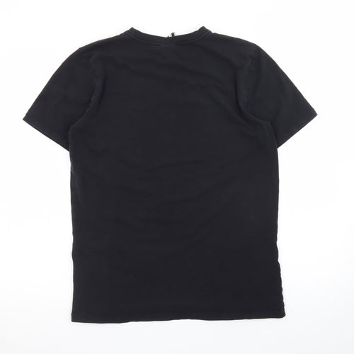 Everlast Men's Black Crew Neck Short Sleeve Cotton T-Shirt Size M