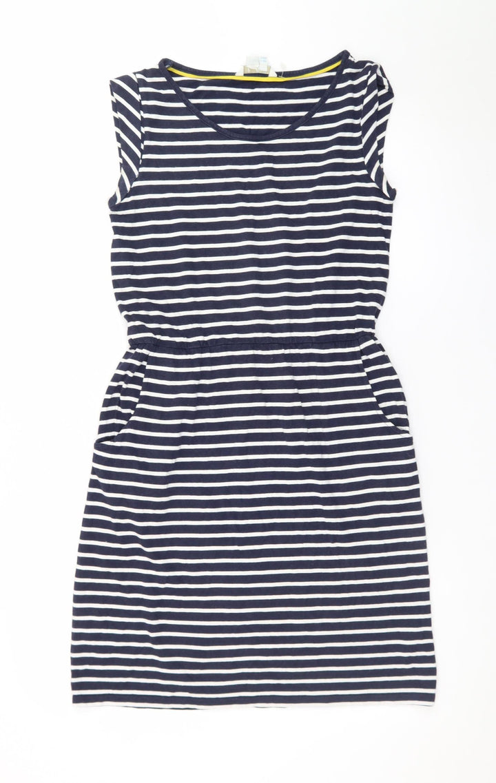 Boden Womens Blue Striped Cotton T-Shirt Dress Size 8