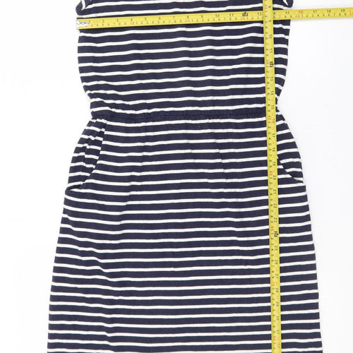 Boden Womens Blue Striped Cotton T-Shirt Dress Size 8