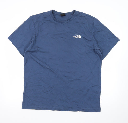 The North Face Men's Blue Graphic Logo Regular Fit Polo L