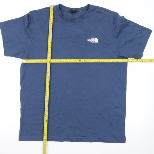 The North Face Men's Blue Graphic Logo Regular Fit Polo L