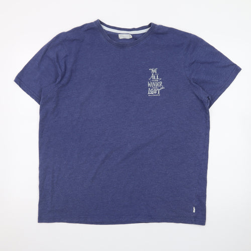 Saltrock Men's Blue Nautical Quote Graphic T-Shirt XL