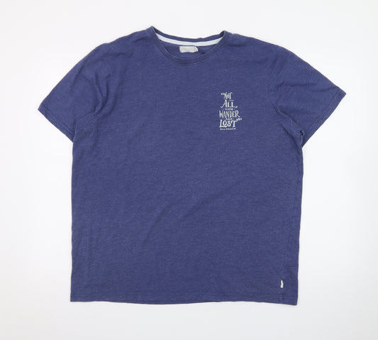 Saltrock Men's Blue Nautical Quote Graphic T-Shirt XL
