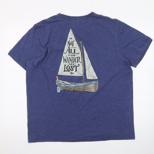 Saltrock Men's Blue Nautical Quote Graphic T-Shirt XL