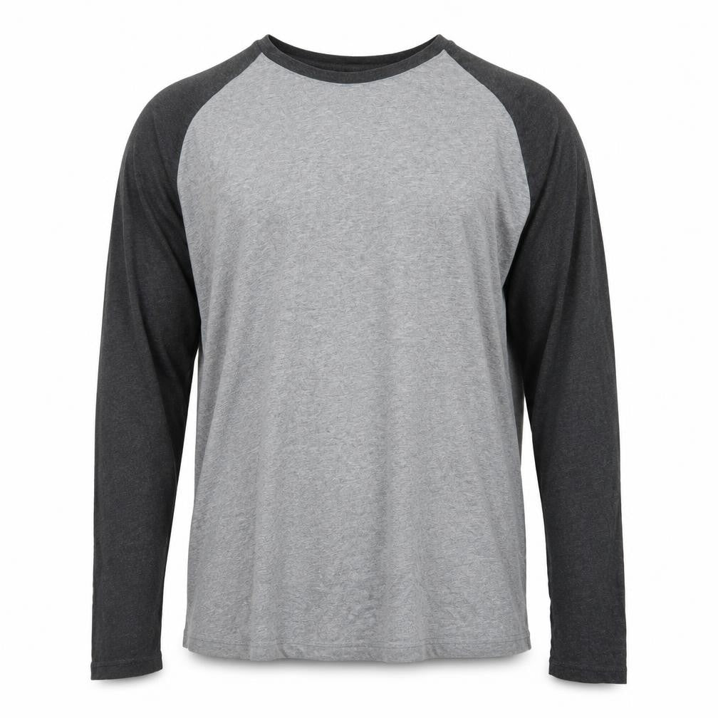 Banana Republic Men's Grey Long Sleeve Raglan Cotton T-Shirt XXL