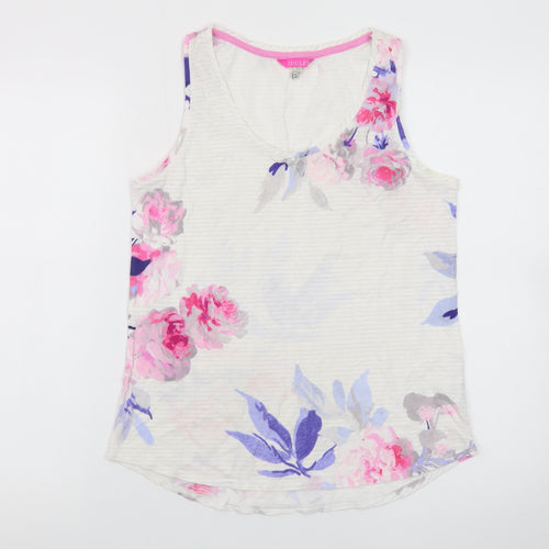 Joules Womens Multicoloured Floral Cotton Tank Top UK 12