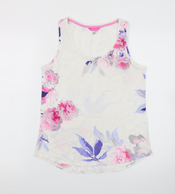Joules Womens Multicoloured Floral Cotton Tank Top UK 12
