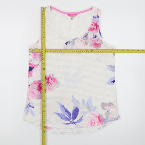 Joules Womens Multicoloured Floral Cotton Tank Top UK 12