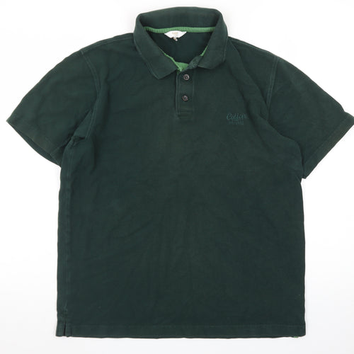 Cotton Traders Men's Green Short Sleeve Polo Shirt Size M