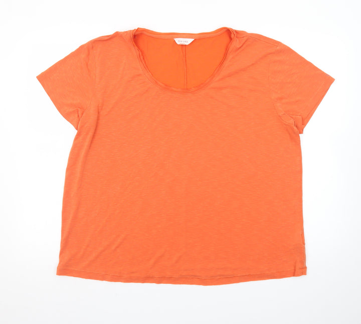 Marks and Spencer Per Una Women's Orange Size 20 Basic T-Shirt