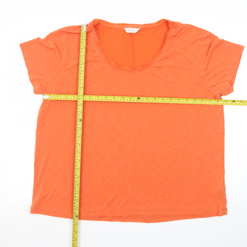 Marks and Spencer Per Una Women's Orange Size 20 Basic T-Shirt