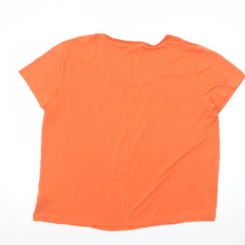 Marks and Spencer Per Una Women's Orange Size 20 Basic T-Shirt