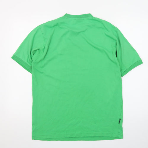 Slazenger Men's Green Cotton Crew Neck Short Sleeve T-Shirt M