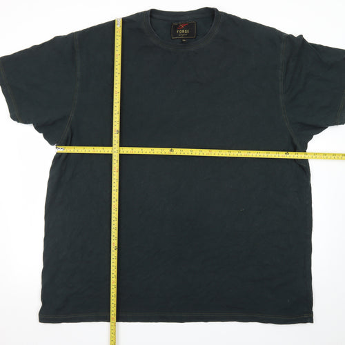Forge Original Men's Black 4XL Crew Neck Cotton T-Shirt