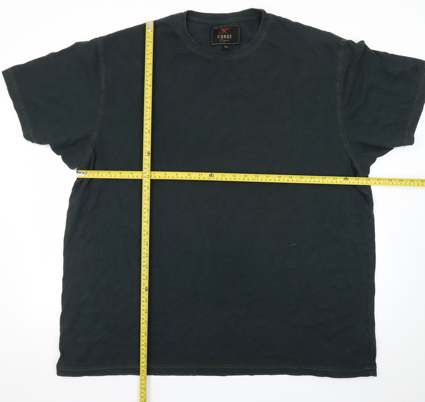 Forge Original Men's Black 4XL Crew Neck Cotton T-Shirt