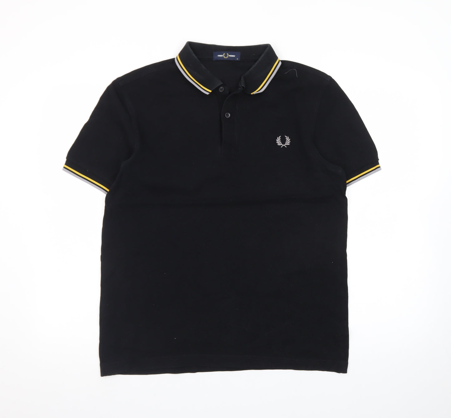 Fred Perry Men's Black M Slim Fit Cotton Polo Shirt