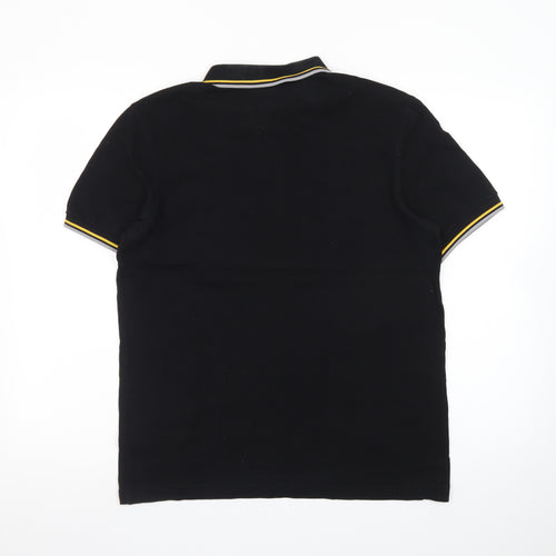 Fred Perry Men's Black M Slim Fit Cotton Polo Shirt