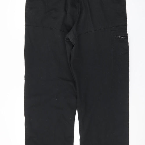 Dickies Men Black Cargo Workwear Trousers 36W Regular Fit Polyester Cotton