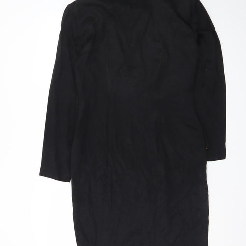 John Roberts Womens Black Long Blazer Coat Size 10 Classic